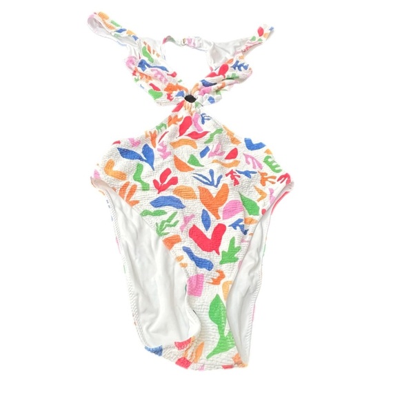 New Show Me Your Mumu Cove Cut out 1 piece Colorful Halter Swimsuit - Picture 3 of 7
